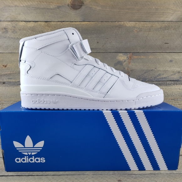 adidas forum mid refined white